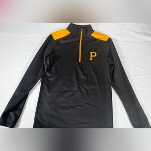 Fanatics Pittsburgh Pirates Baseball Black & Yellow Quarter-Zip Pullover size SM